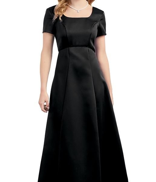 Classic Black Choral Gown (Women's, Long Skirt Set)