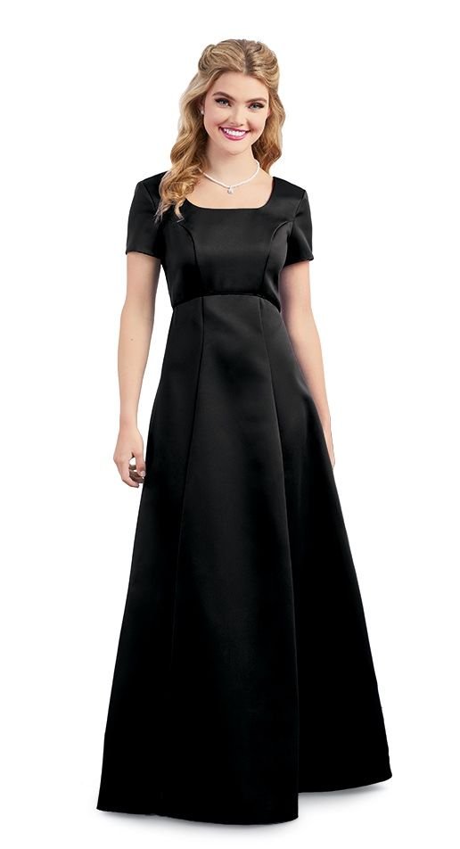Classic Black Choral Gown (Women's, Long Skirt Set)