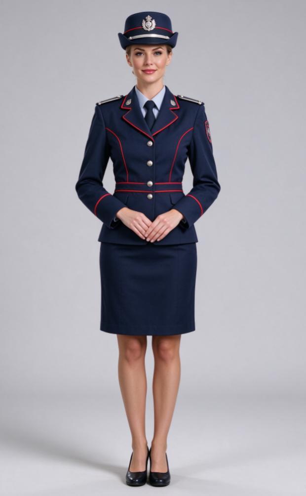 Military Band Formal Uniform Set (Women's: Jacket, Skirt, and Hat)