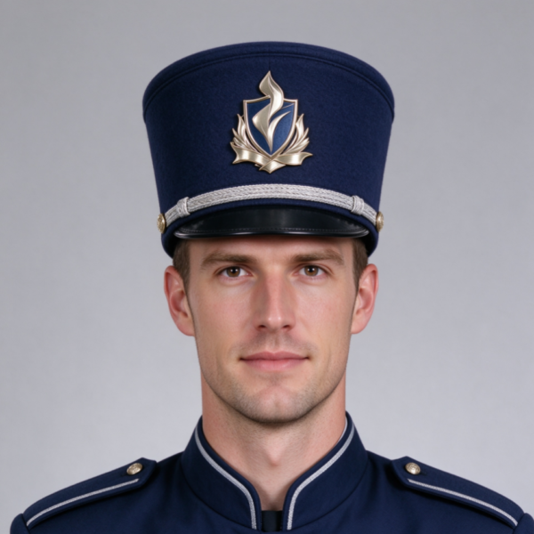 Military band tall hat/military cap (with badge)