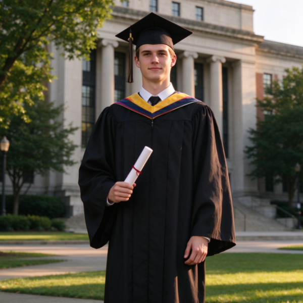 Classic Bachelor's Degree Regalia Set (Gown, Cap, and Hood)