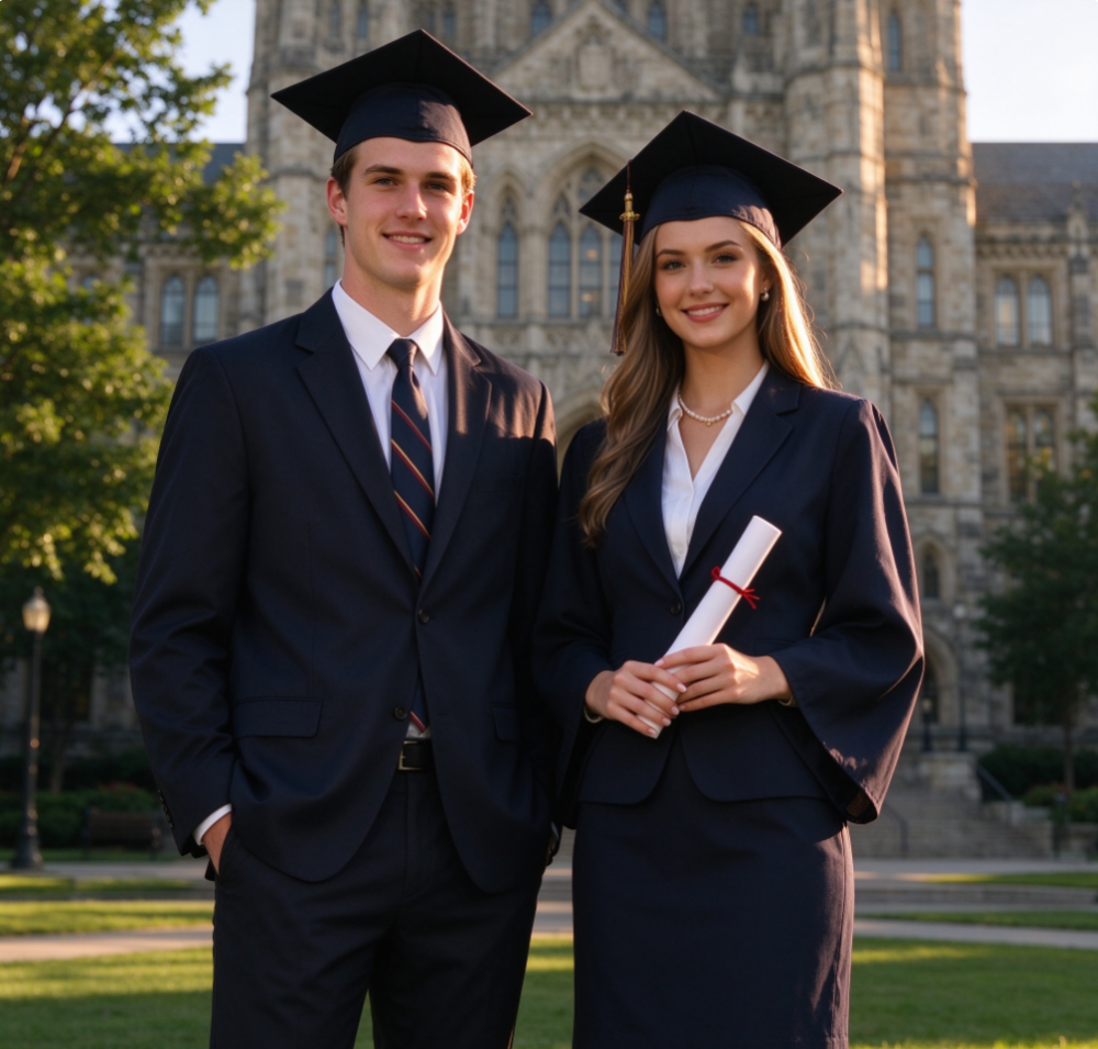 Standardized Formal Attire for Graduating Class (Men's Suit / Women's Suit with Skirt)